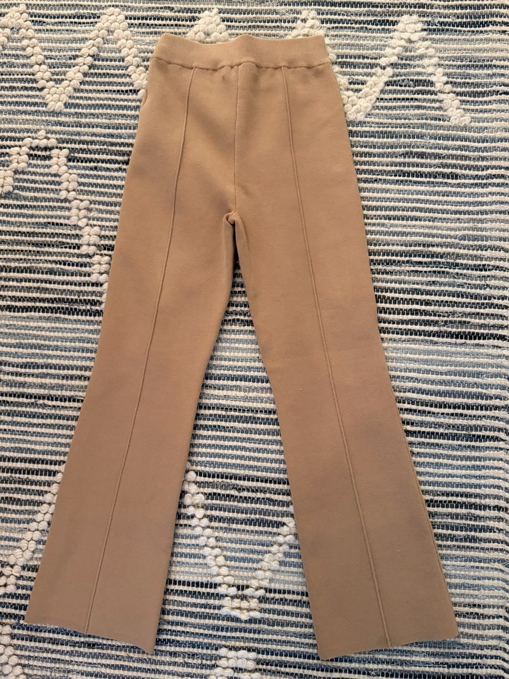 White + Warren Women's Tan Pull-On Flare Pants